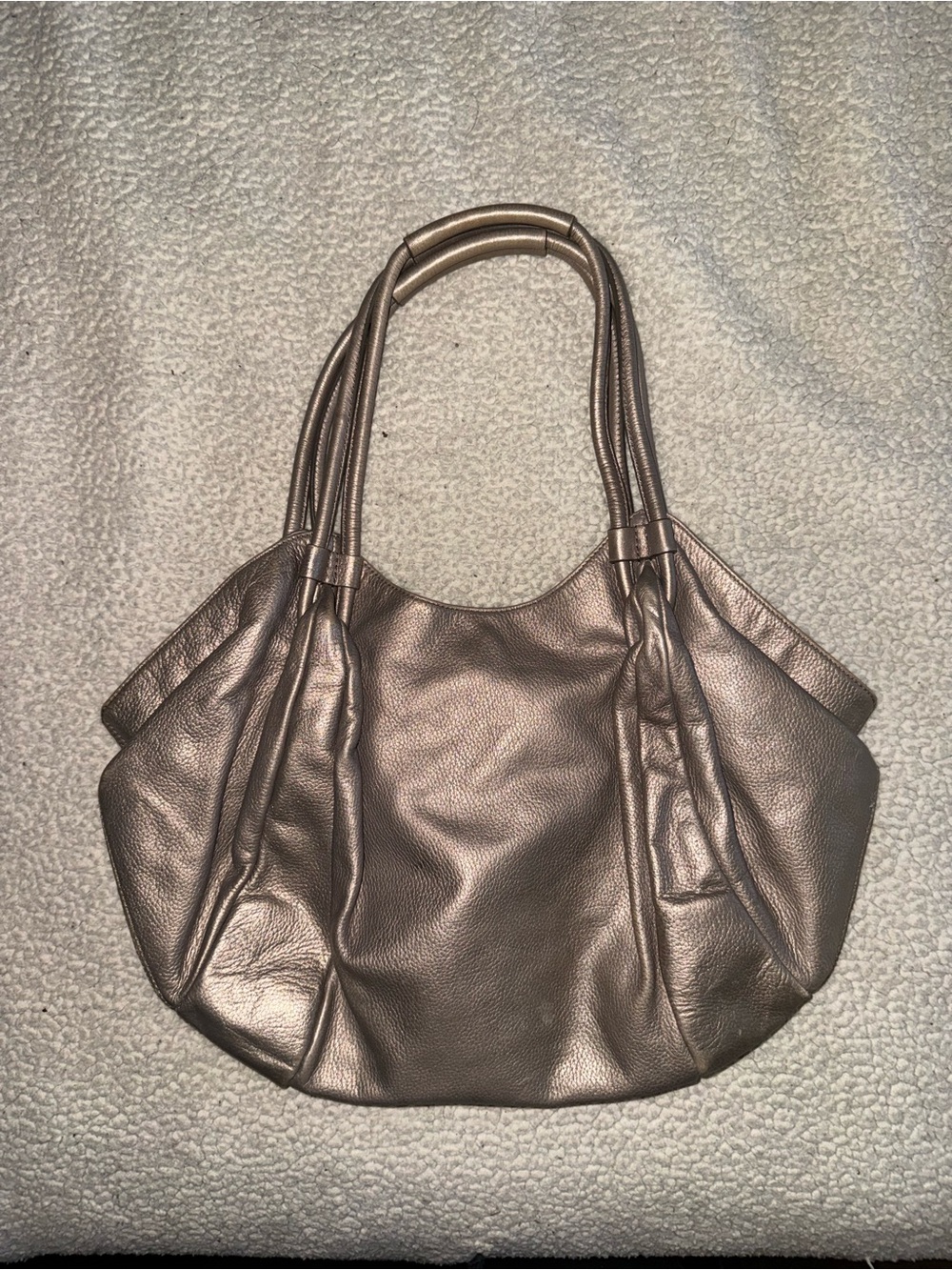 Women’s Banana Republic Y2K Vintage Metallic Taupe Shoulder Tote Bag